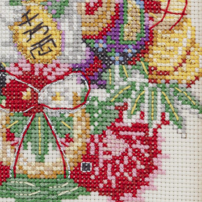 クロスステッチフレーム＜縁起熊手＞ | リバティ 生地、編み物、刺繍