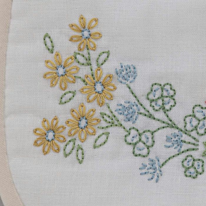 ベビースタイ＜フラワーガーランド＞ | リバティ 生地、編み物、刺繍