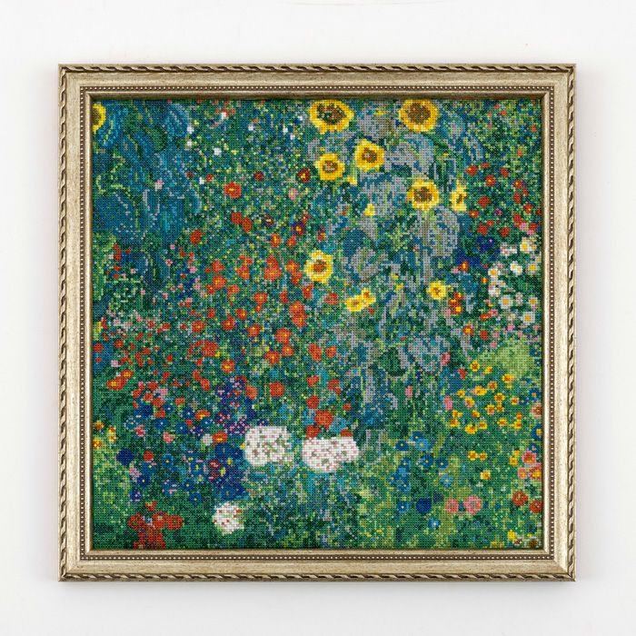 クロスステッチフレーム＜接吻＞ | リバティ 生地、編み物、刺繍