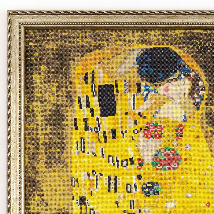 クロスステッチフレーム＜接吻＞ | リバティ 生地、編み物、刺繍