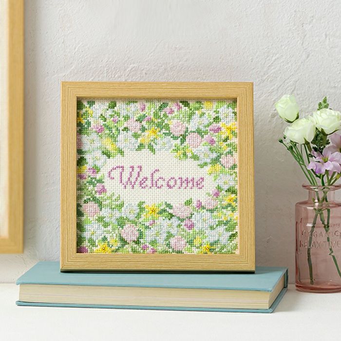クロスステッチフレーム＜Welcome＞ | リバティ 生地、編み物、刺繍