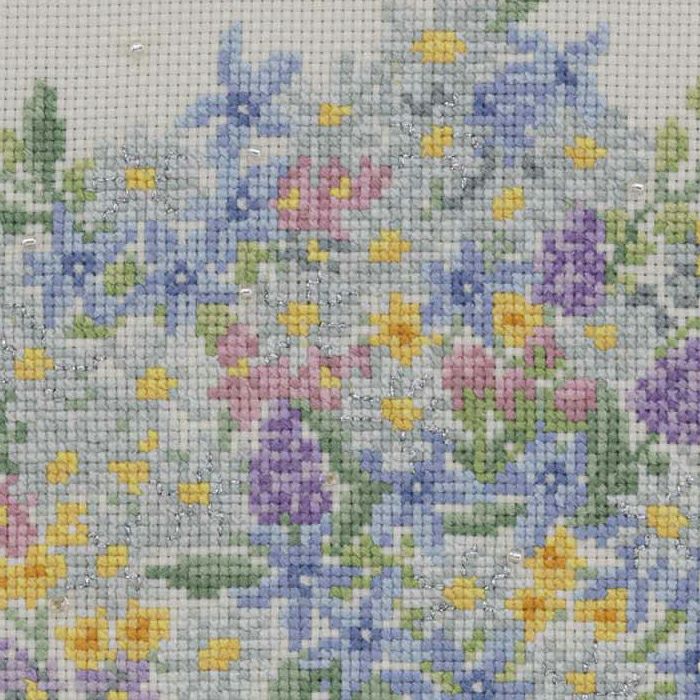クロスステッチフレーム＜春風のブーケ＞ | リバティ 生地、編み物