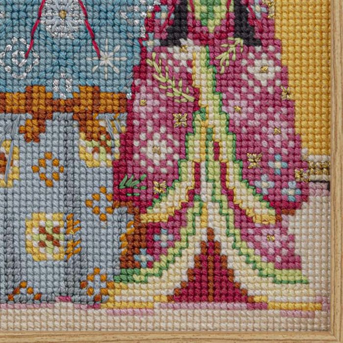 クロスステッチミニフレーム＜立雛飾り＞ | リバティ 生地、編み物