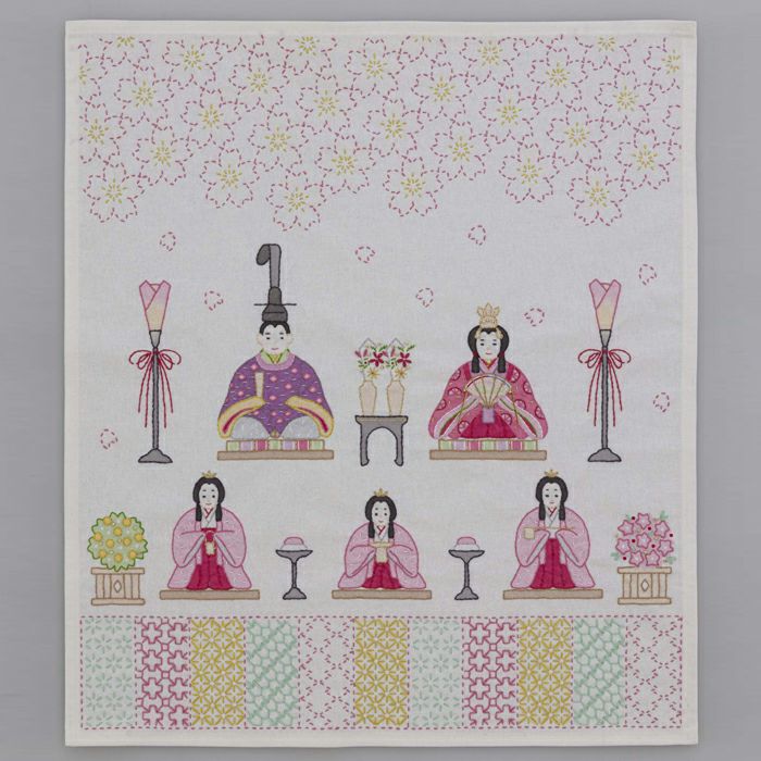 ステッチクロス＜お雛様と伝統柄＞ | リバティ 生地、編み物、刺繍