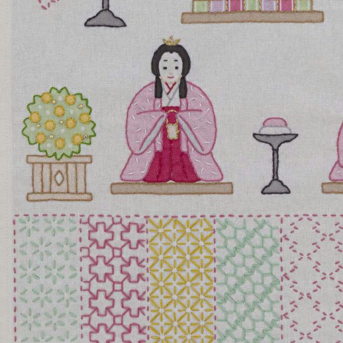 ステッチクロス＜お雛様と伝統柄＞ | リバティ 生地、編み物、刺繍