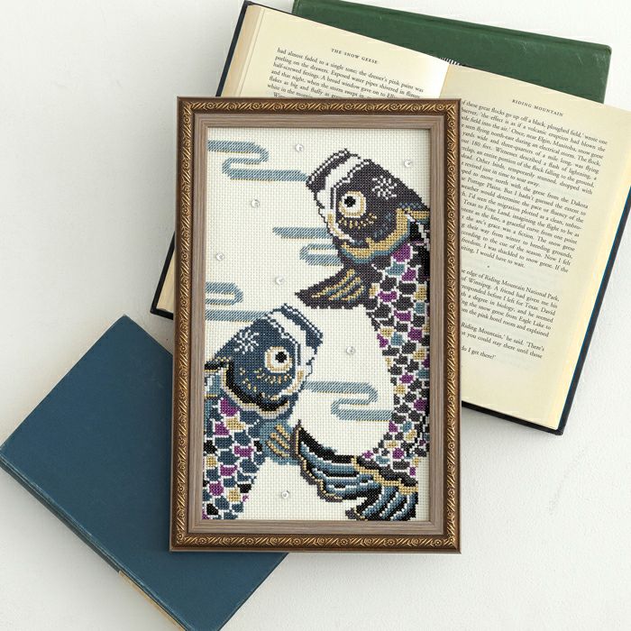 クロスステッチフレーム＜鯉のぼり2＞ | リバティ 生地、編み物、刺繍