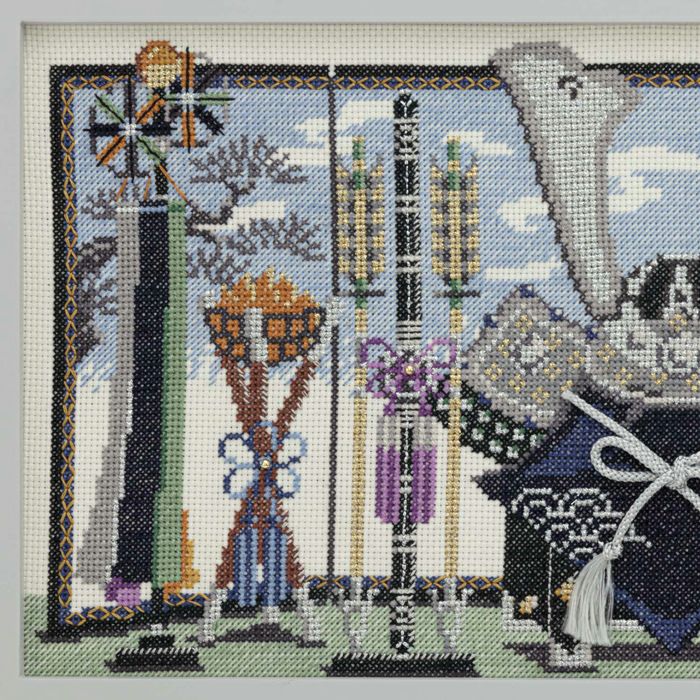 クロスステッチフレーム＜兜飾り2＞ | リバティ 生地、編み物、刺繍