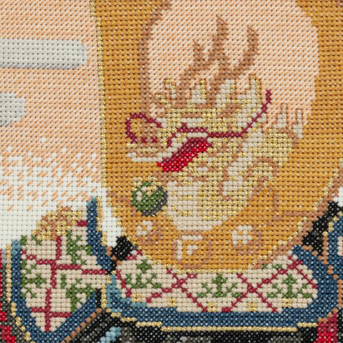 クロスステッチフレーム＜鎧兜のお飾り＞ | リバティ 生地、編み物