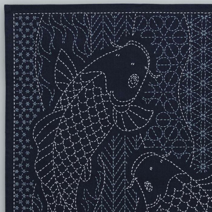 刺し子のクロス＜鯉のぼり＞ | リバティ 生地、編み物、刺繍、刺し子の