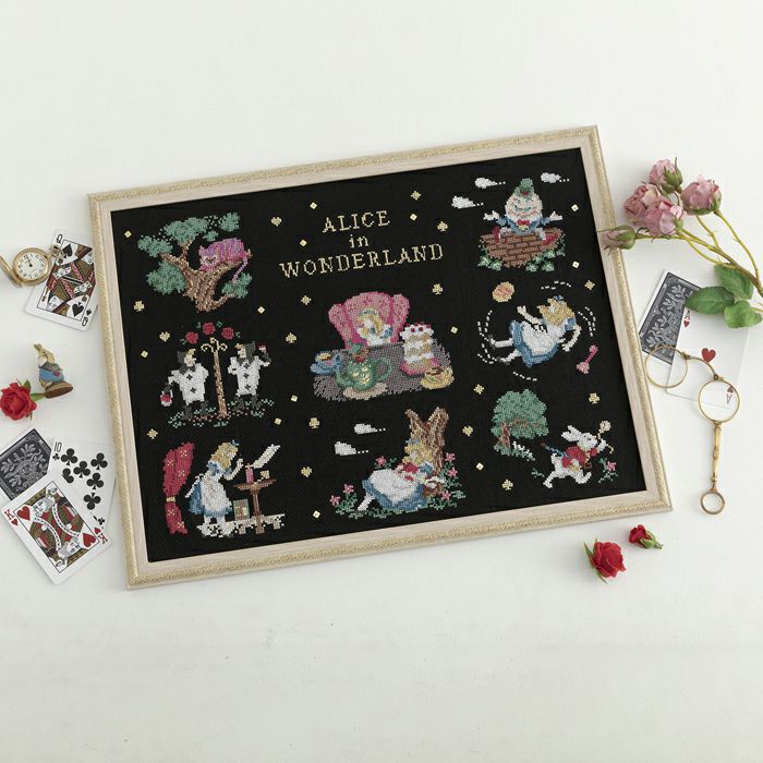 クロスステッチフレーム＜Alice in Wonderland＞ | リバティ 生地