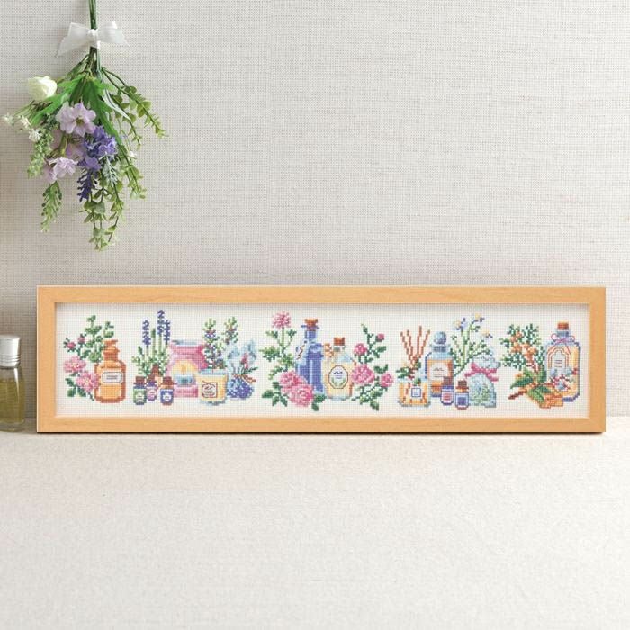 クロスステッチフレーム＜七夕飾りと天の川＞ | リバティ 生地、編み物