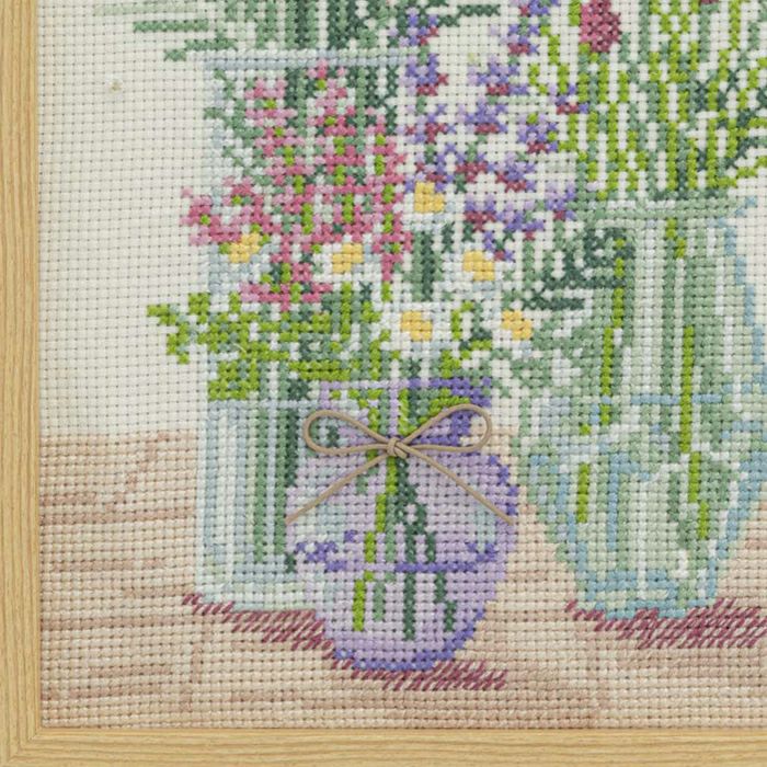 クロスステッチフレーム＜ラベンダーの香るお部屋＞ | リバティ 生地