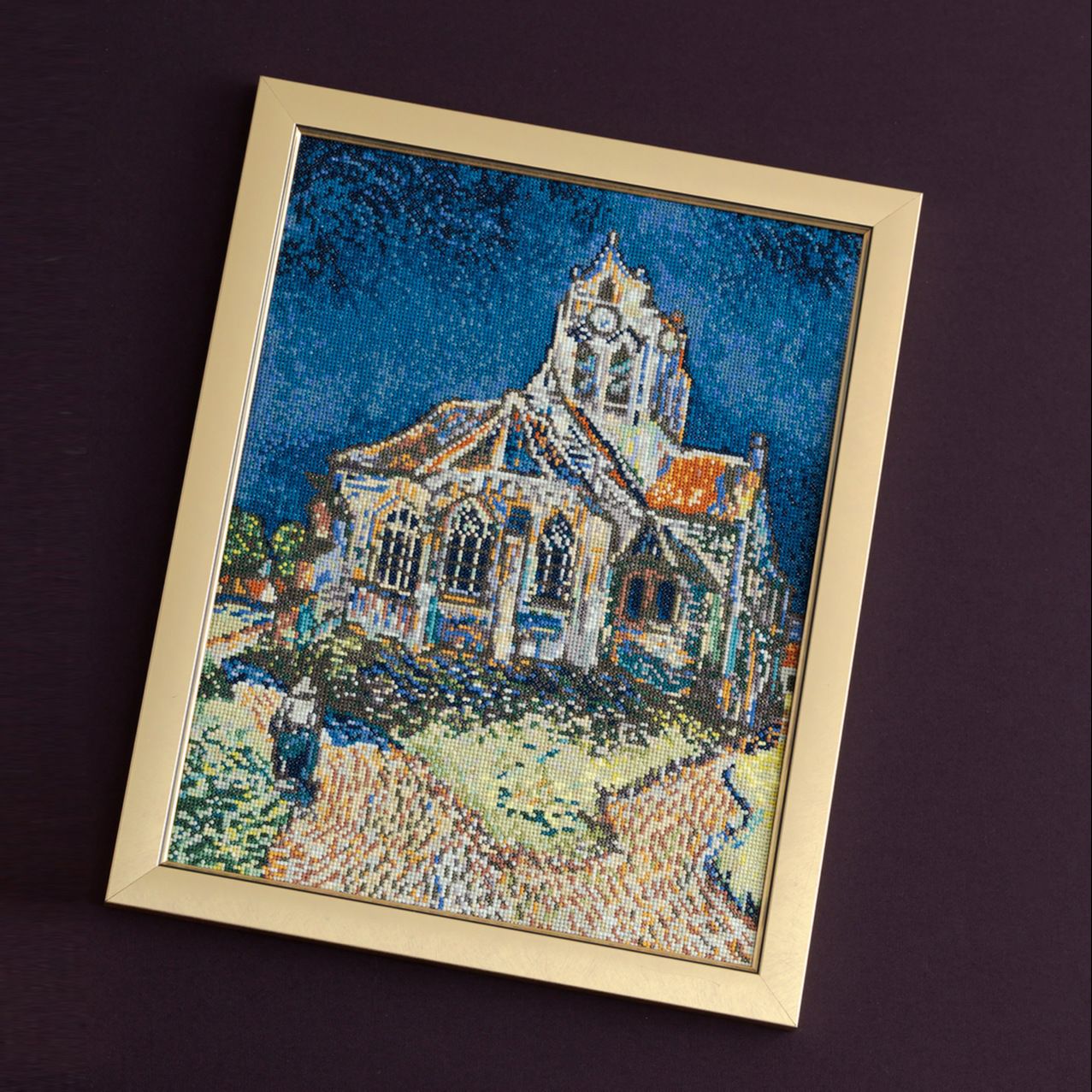 クロスステッチフレーム＜接吻＞ | リバティ 生地、編み物、刺繍