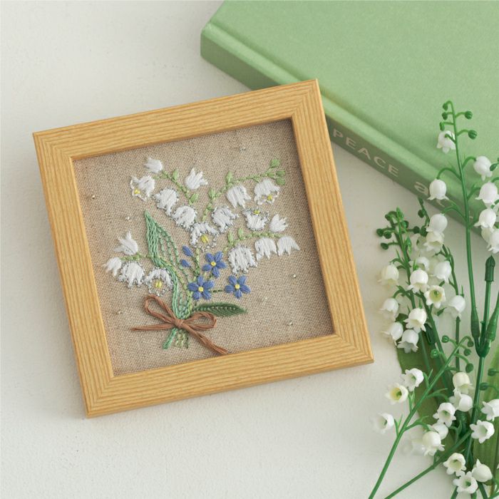 ステッチミニフレーム＜フラワーブーケ＞ | リバティ 生地、編み物