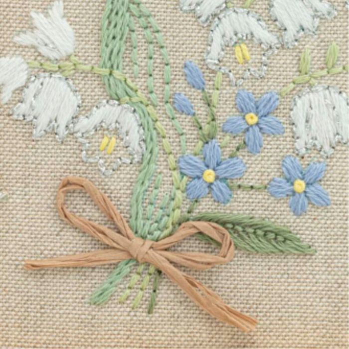 ステッチミニフレーム＜すずらん＞ | リバティ 生地、編み物、刺繍