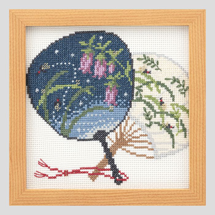 クロスステッチフレーム＜涼やかな水面＞ | リバティ 生地、編み物