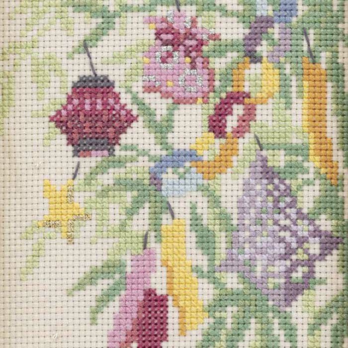 クロスステッチフレーム＜七夕の笹飾り＞ | リバティ 生地、編み物