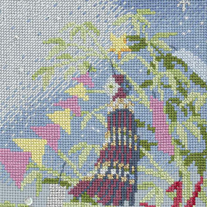クロスステッチフレーム＜七夕飾りと天の川＞ | リバティ 生地、編み物