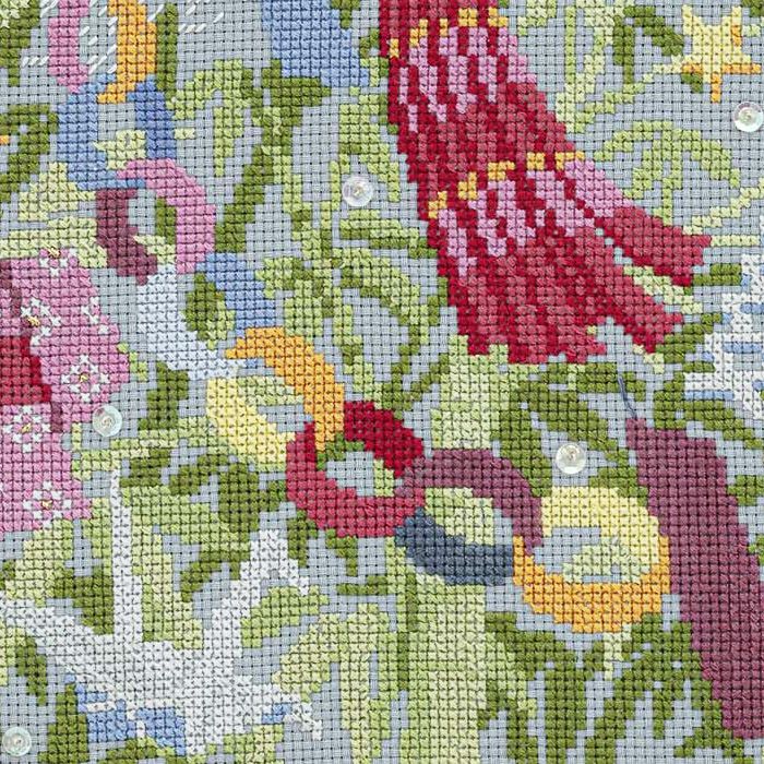 クロスステッチフレーム＜七夕飾りと天の川＞ | リバティ 生地、編み物