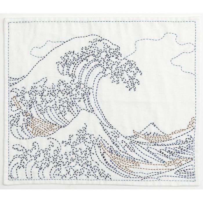 3/10予約】刺し子 神奈川沖浪裏セット | リバティ 生地、編み物、刺繍