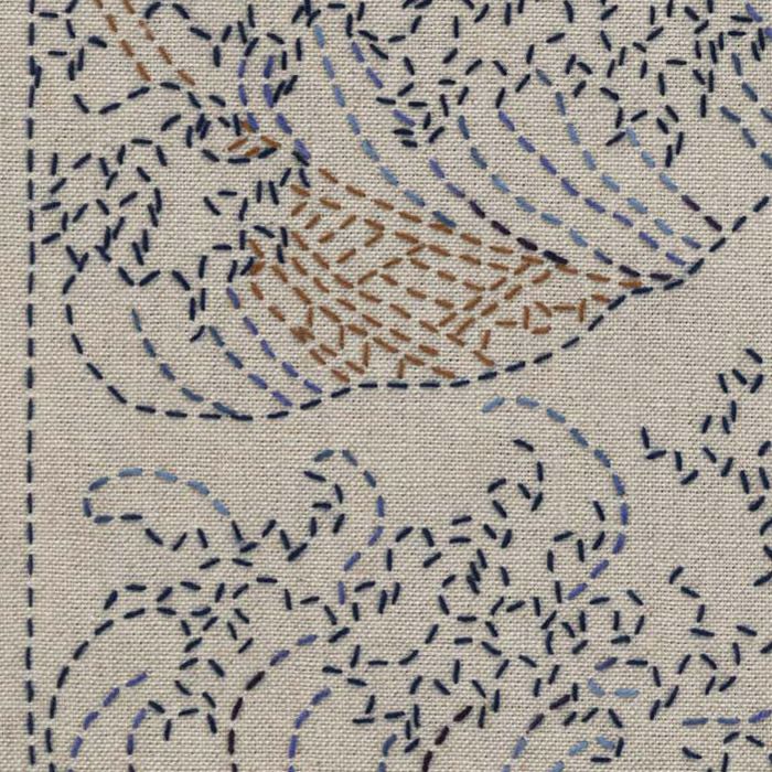 刺し子のクロス＜神奈川沖浪裏＞ | リバティ 生地、編み物、刺繍