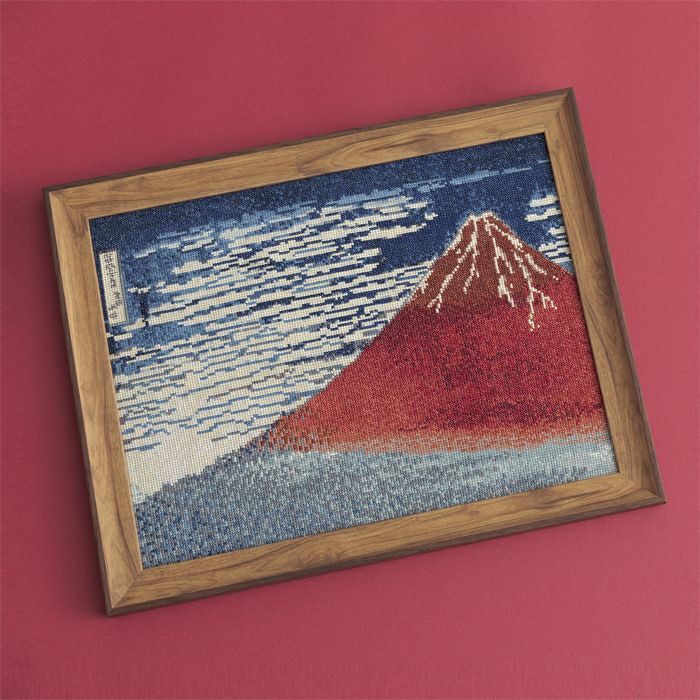 クロスステッチフレーム＜睡蓮の池、緑の反映＞ | リバティ 生地