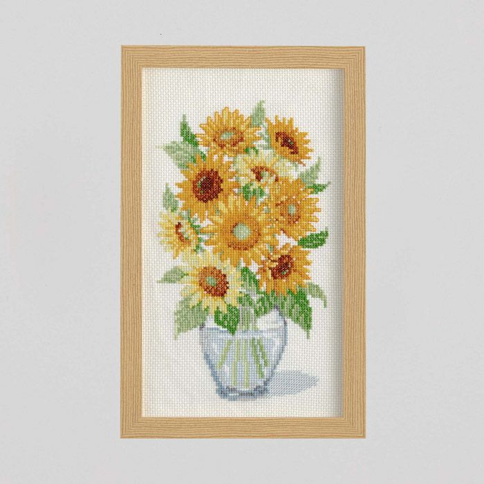 クロスステッチフレーム＜桜と菜の花＞ | リバティ 生地、編み物、刺繍