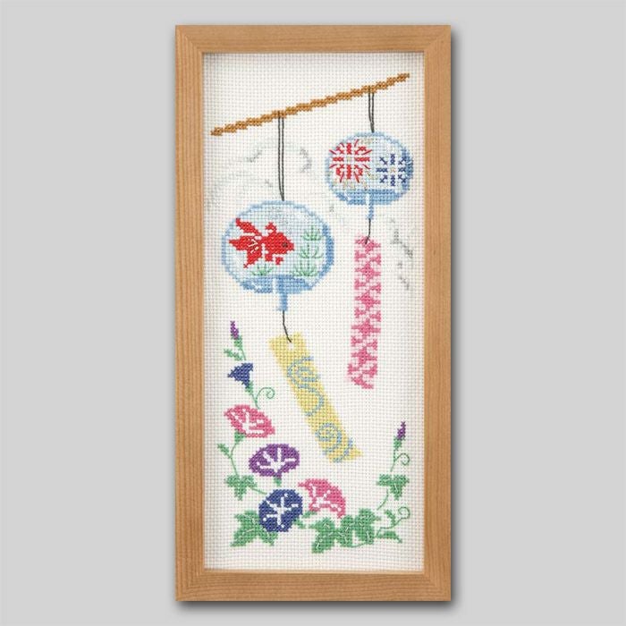 クロスステッチフレーム＜風鈴＞ | リバティ 生地、編み物、刺繍
