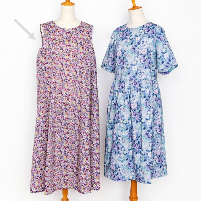 3/10予約】ノースリーブフレアーワンピース（型紙） | リバティ 生地