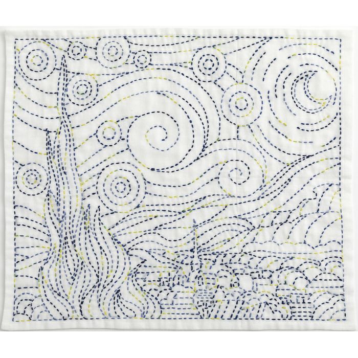 3/10予約】刺し子 ゴッホの星月夜 | リバティ 生地、編み物、刺繍