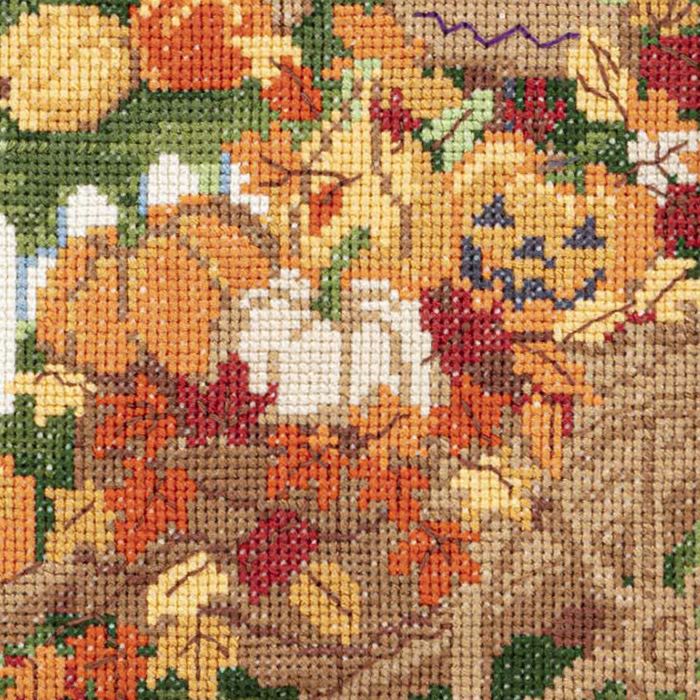 クロスステッチフレーム＜ハロウィンの訪れ＞ | リバティ 生地、編み物