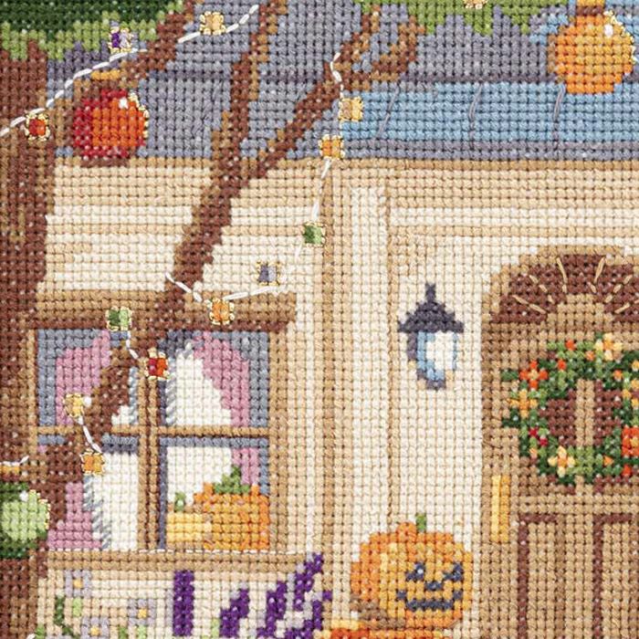 クロスステッチフレーム＜ハロウィンの訪れ＞ | リバティ 生地、編み物