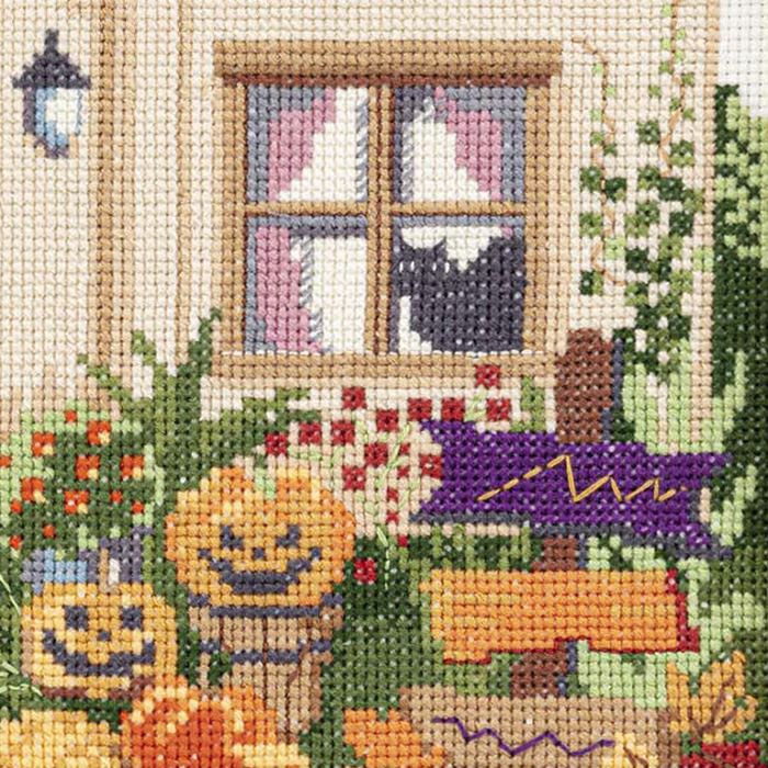クロスステッチフレーム＜ハロウィンの訪れ＞ | リバティ 生地、編み物