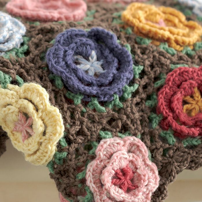 カラフルローズブランケット（編み物 材料セット） | リバティ 生地