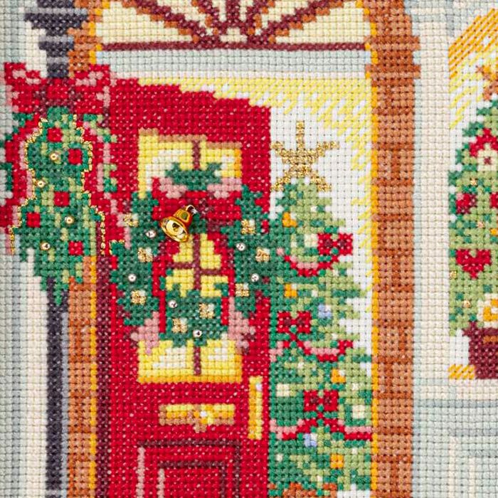 クロスステッチフレーム＜クリスマスの贈りもの＞ | リバティ 生地