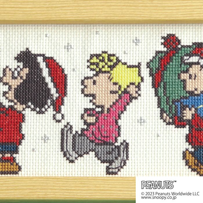 クロスステッチフレーム＜メリークリスマス！チャーリー・ブラウン