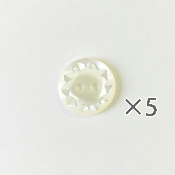 貝ボタン 4ホール白＜18mm＞（2個入り） | リバティ 生地、編み物