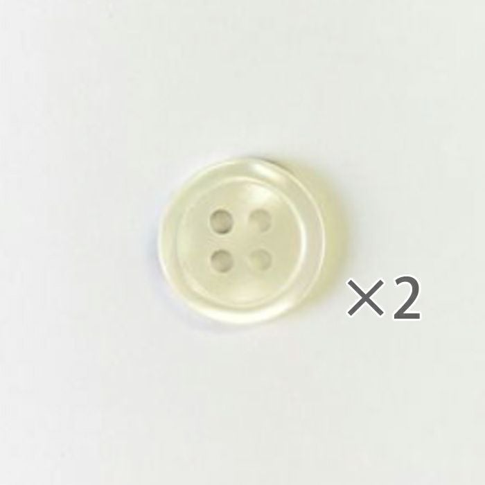 貝ボタン 4ホール白＜15mm＞（3個入り） | リバティ 生地、編み物 