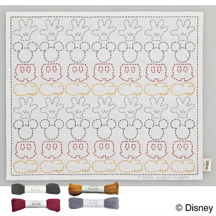刺し子 ミッキーマウスセット | リバティ 生地、編み物、刺繍、刺し子