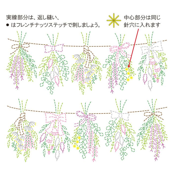 刺し子 スワッグ | リバティ 生地、編み物、刺繍、刺し子のことなら