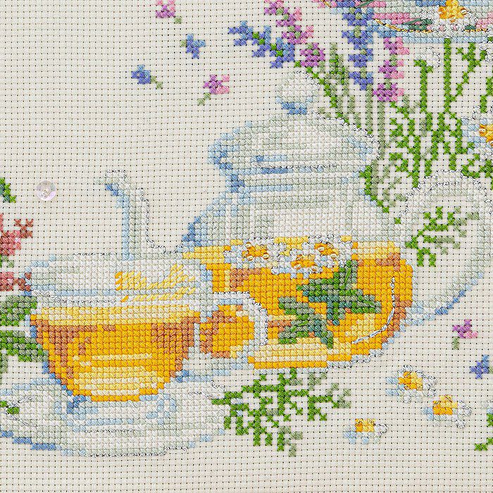 クロスステッチフレーム＜ハーブティーの香り＞ | リバティ 生地