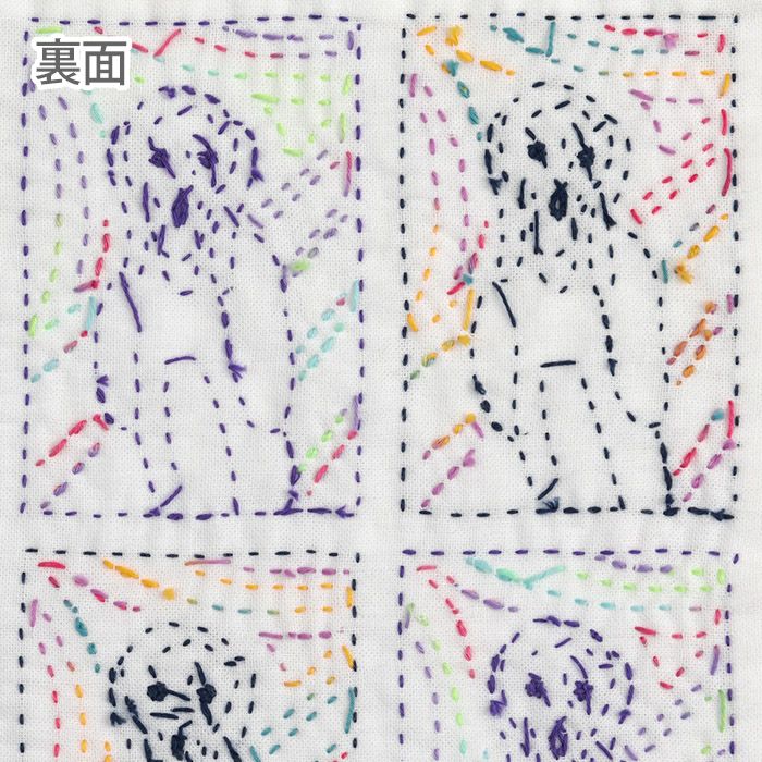 刺し子 ムンクの叫び | リバティ 生地、編み物、刺繍、刺し子のこと