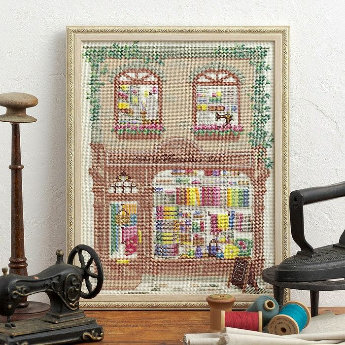 クロスステッチフレーム＜ローズリース＞ | リバティ 生地、編み物