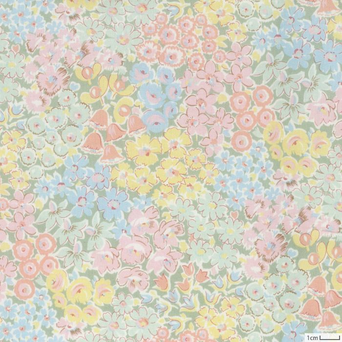リバティプリント メルスリー＜11GR＞生地 （ホビーラホビーレ