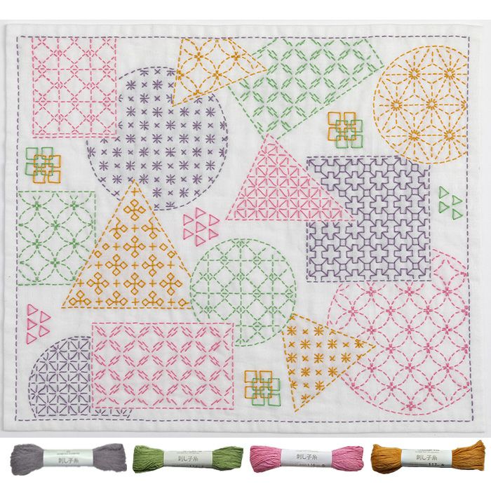 ステッチクロス＜ミモザリース＞ | リバティ 生地、編み物、刺繍