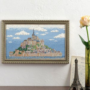 クロスステッチフレーム＜モン・サン＝ミシェル＞
