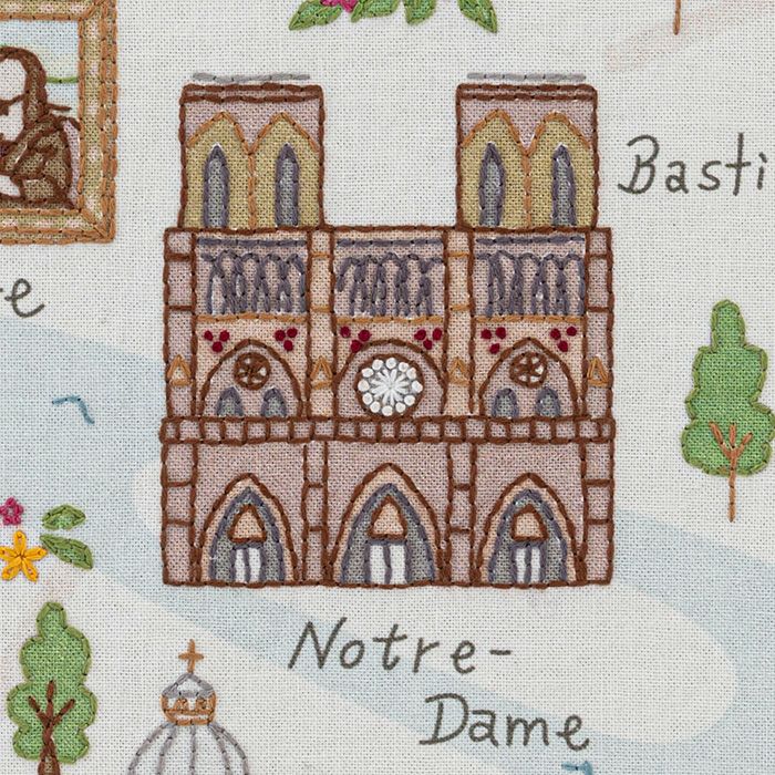 3/10予約】ステッチクロス＜パリの街あるき＞ | リバティ 生地、編み物