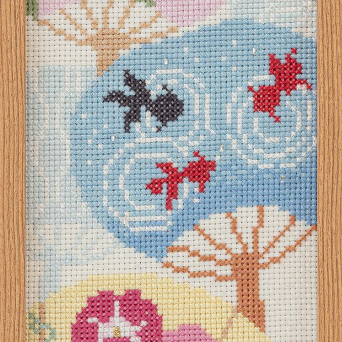 クロスステッチフレーム＜うちわならべ＞ | リバティ 生地、編み物