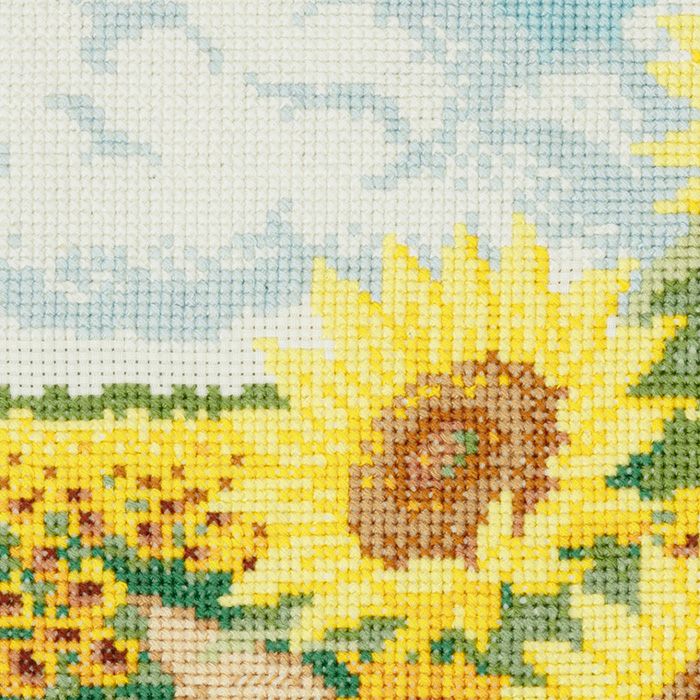 クロスステッチフレーム＜夏の通り道＞ | リバティ 生地、編み物、刺繍