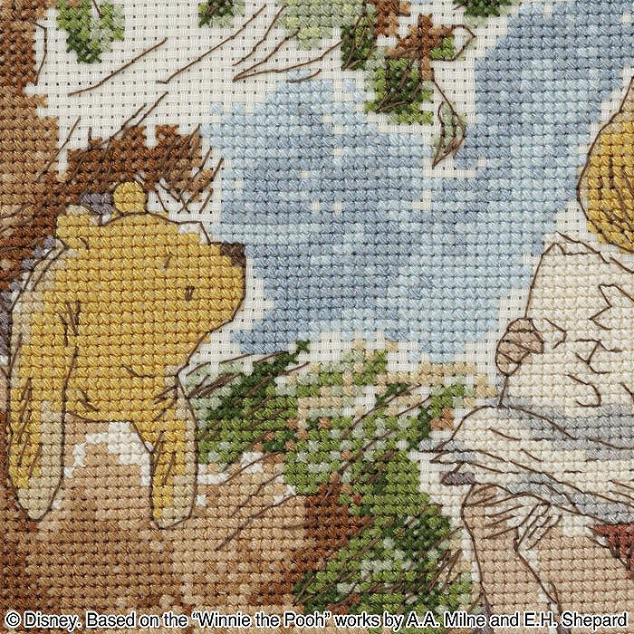 クロスステッチフレーム＜Winnie the Pooh～一緒におはなし